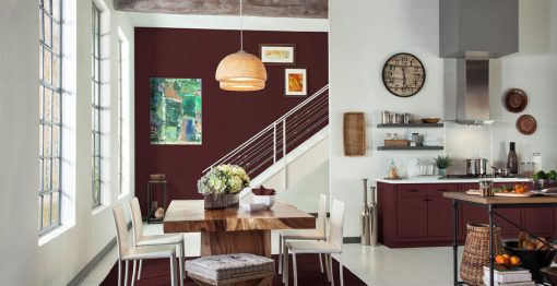 Cucina pareti color bordeaux: abbinamenti e ispirazioni per ogni stile