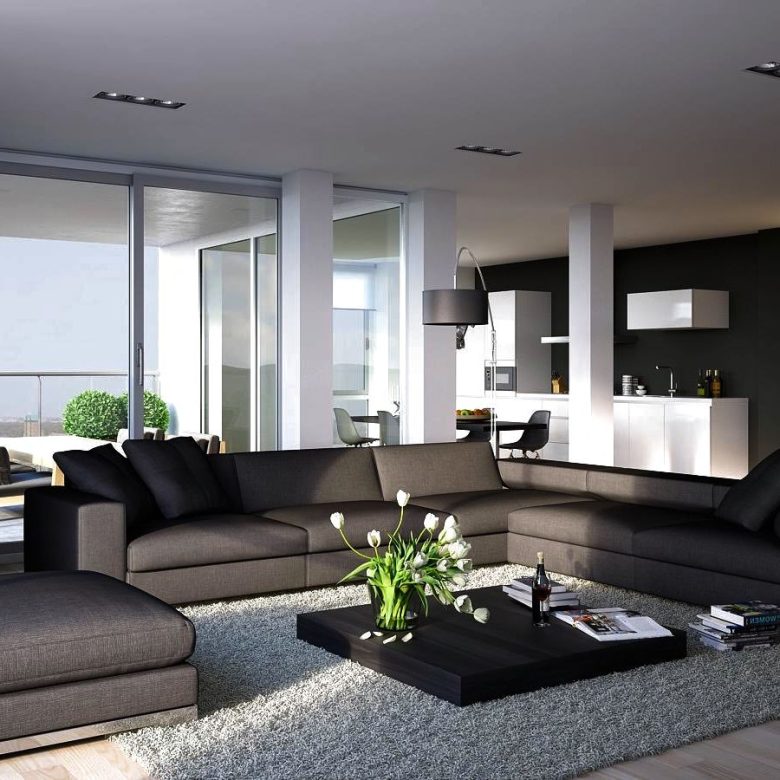 Gray Modern Living Room Furniture