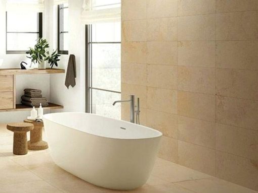 Bagno pareti color sabbia: spunti