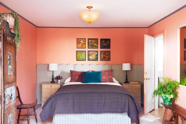 camera-da-letto-pareti-color-corallo-12