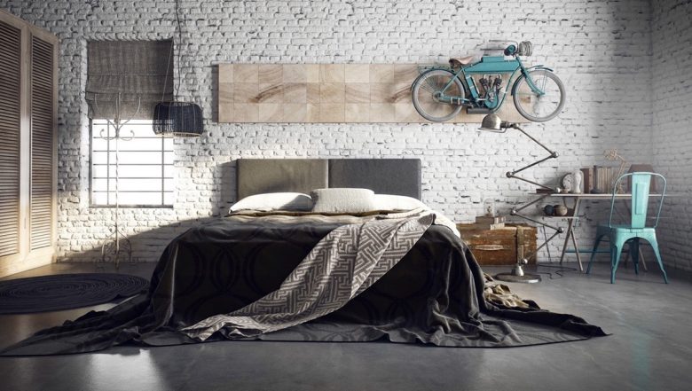 camera-da-letto-stile-industrial-chic-11