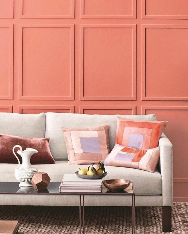 Galleria foto - Soggiorno pareti color salmone: sensualità esotica Foto 9