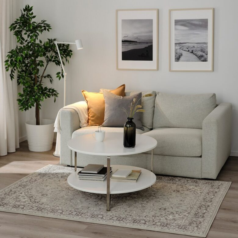vedbaek-tappeto-pelo-corto-grigio-chiaro-ikea