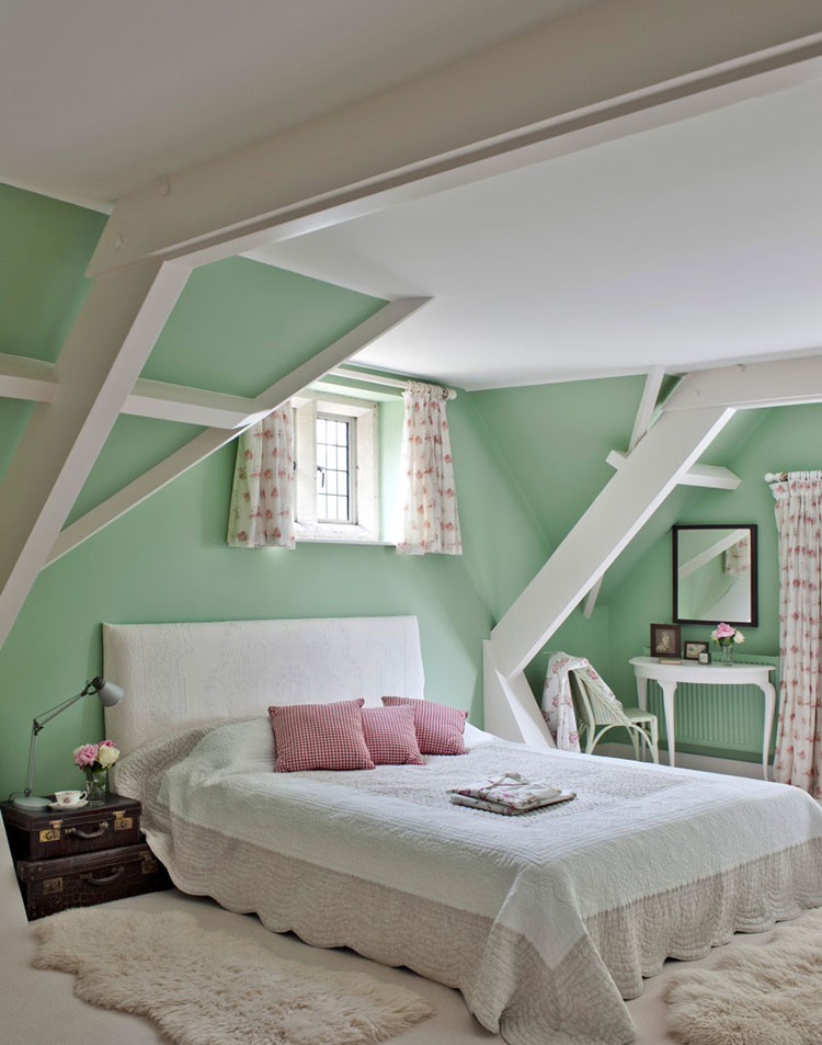 Pareti camera da letto colori acquamarina