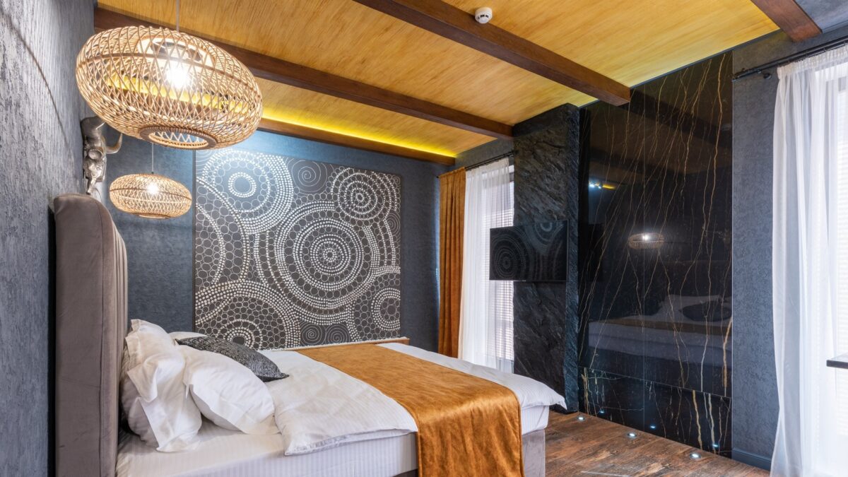 Camera da letto in stile Japandi