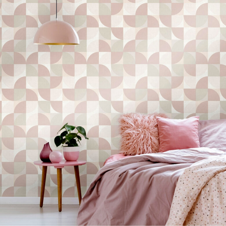 Carta da parati con effetto geometrico: idee