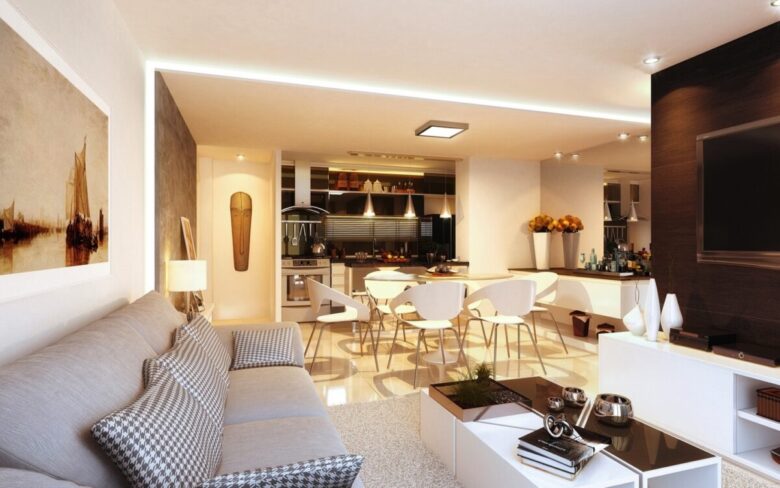 Come arredare il soggiorno in un open space
