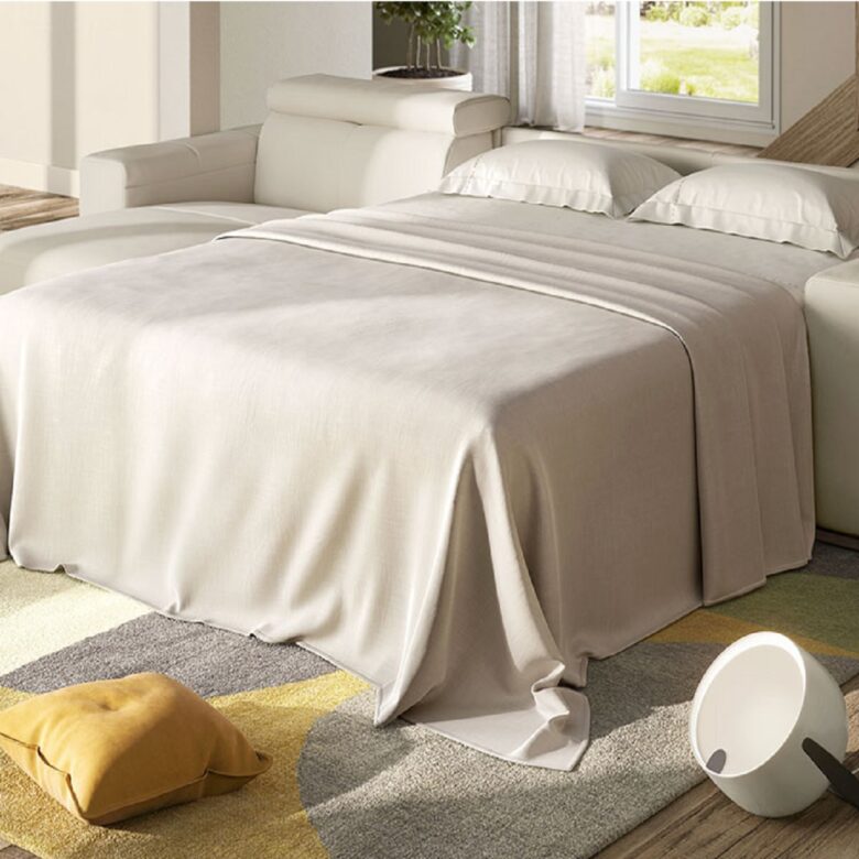 Divani e Divani catalogo 2022: novità divano letto piacevole aperto letto matrimoniale