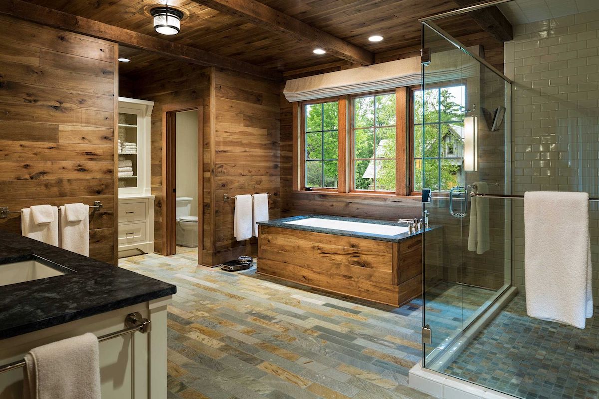 Bagno rustico in una casa moderna: le migliori idee e ispirazioni