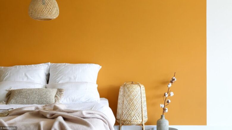 Interior of modern stylish bedroom