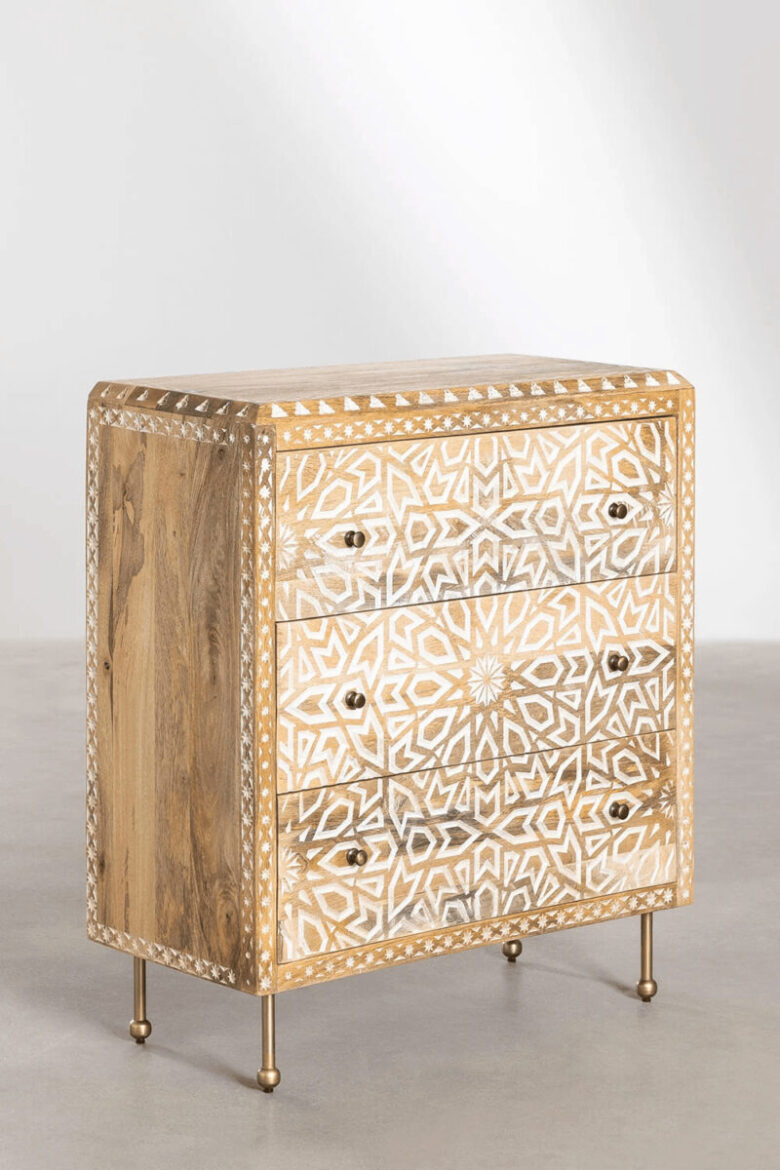cassettiera-in-legno-e-acciaio-con-rosette