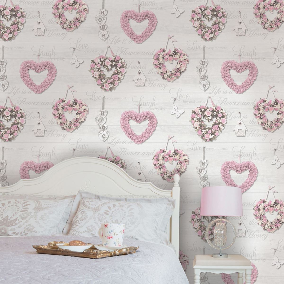 Carta da parati shabby chic camera da letto: quale scegliere