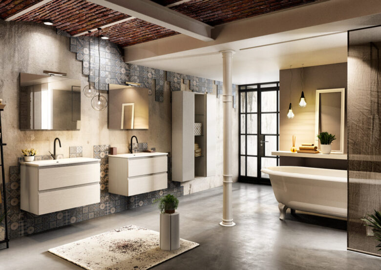 Mobile bagno stile industrial