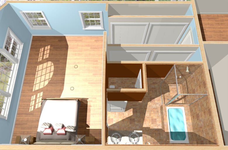 Casa su 2 piani: progetto di ristrutturazione della zona notte