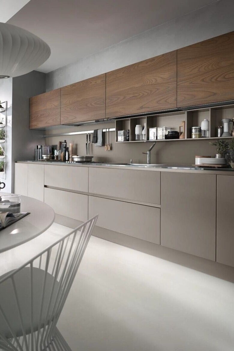 cucina pareti color cappuccino 2