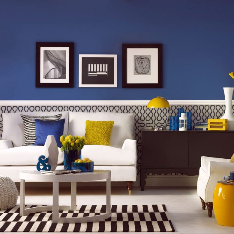 decorare casa con blu