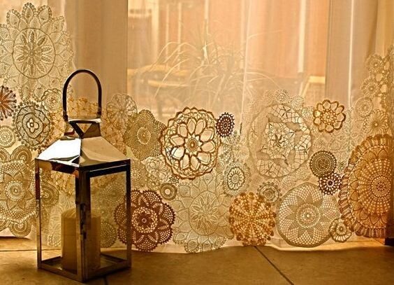 Idee tende per il soggiorno Shabby Chic