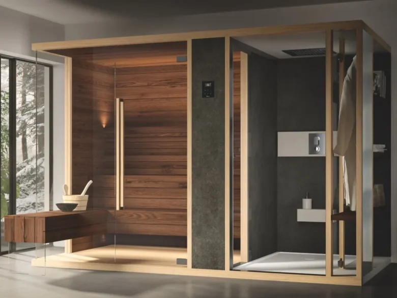 Come progettare un bagno con doccia e sauna intercomunicanti Come progettare un bagno con doccia e sauna intercomunicanti