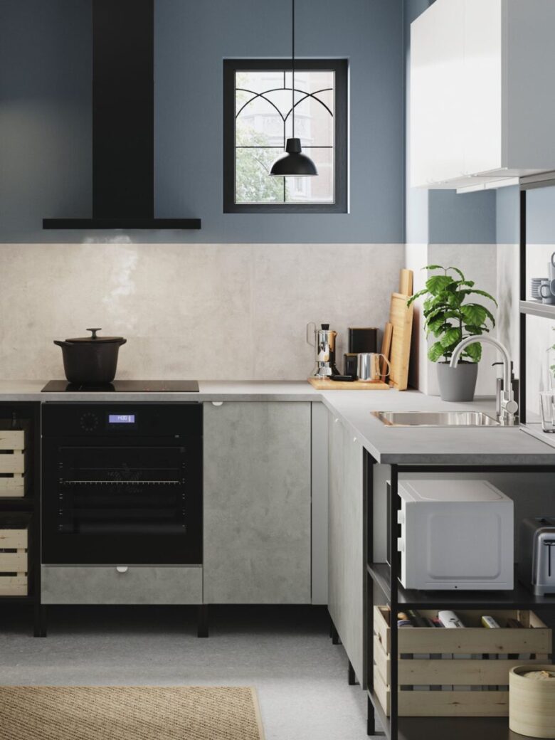 ikea-cucina-angolare-in-antracite-effetto-cemento-bianco-con--2970e41e00ce7f8e252d1a0069155659