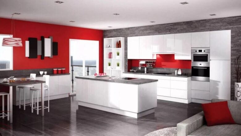 Cucina pareti color grigio perla Cucina pareti color grigio perla