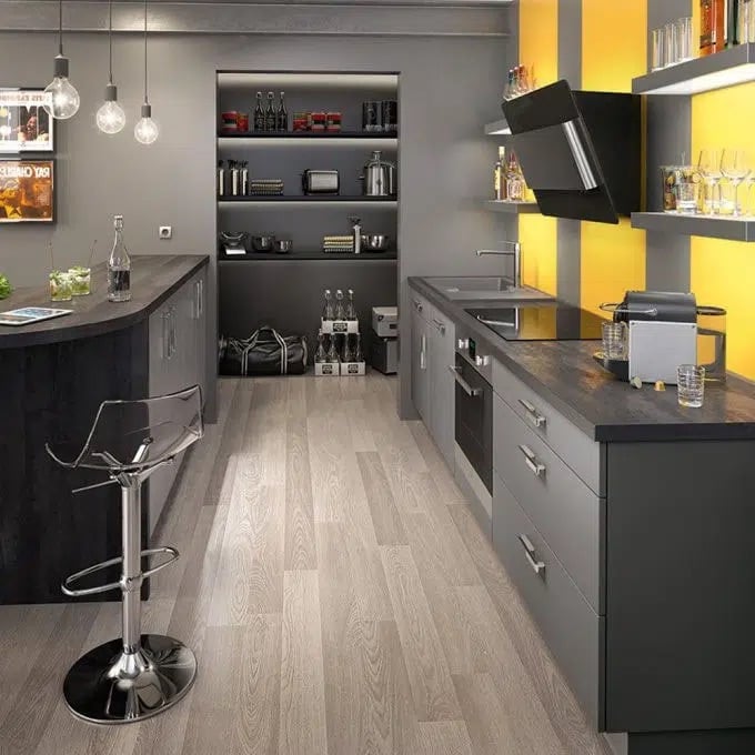 Cucina pareti color grigio perla Cucina pareti color grigio perla