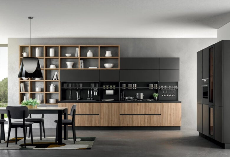 Cucina pareti color grigio perla Cucina pareti color grigio perla