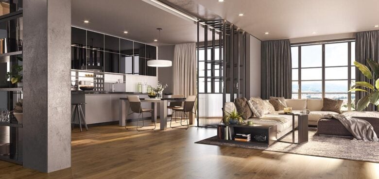 Soggiorno con cucina a vista: vantaggi della scelta Soggiorno con cucina a vista: vantaggi della scelta