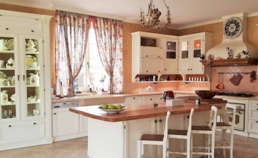 Tende cucina country: la semplicità dei dettagli