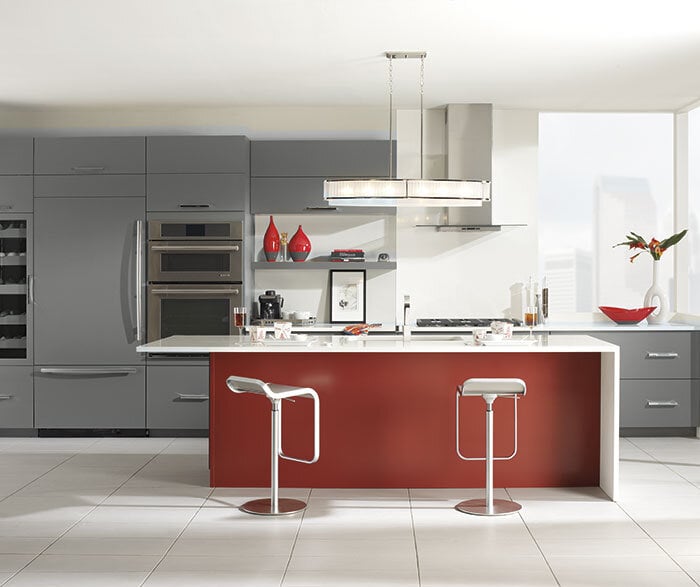 Arredare con il rosso e il grigio: idee Arredare con il rosso e il grigio: idee