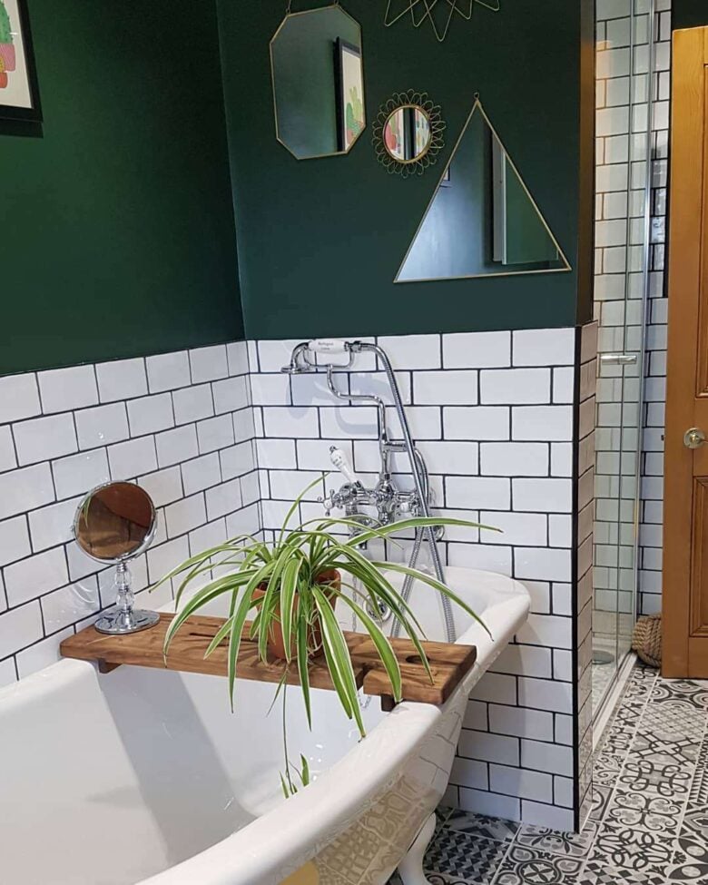 Bagno pareti color verde smeraldo Bagno pareti color verde smeraldo