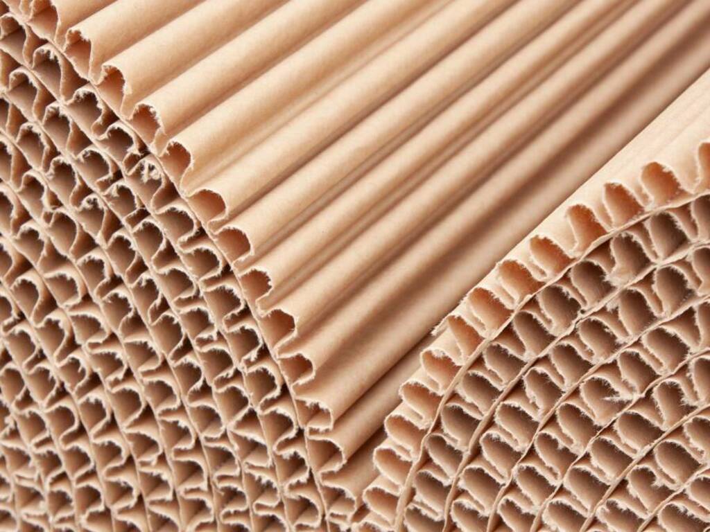 particolare dell'effetto ondulato del cartone. particolare dell'effetto ondulato del cartone.