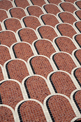 BISAZZA MARMO_Collezione MARMOSAICO_decoro TRIENNALE ROSSO_design Carlo Dal Bianco_detail
