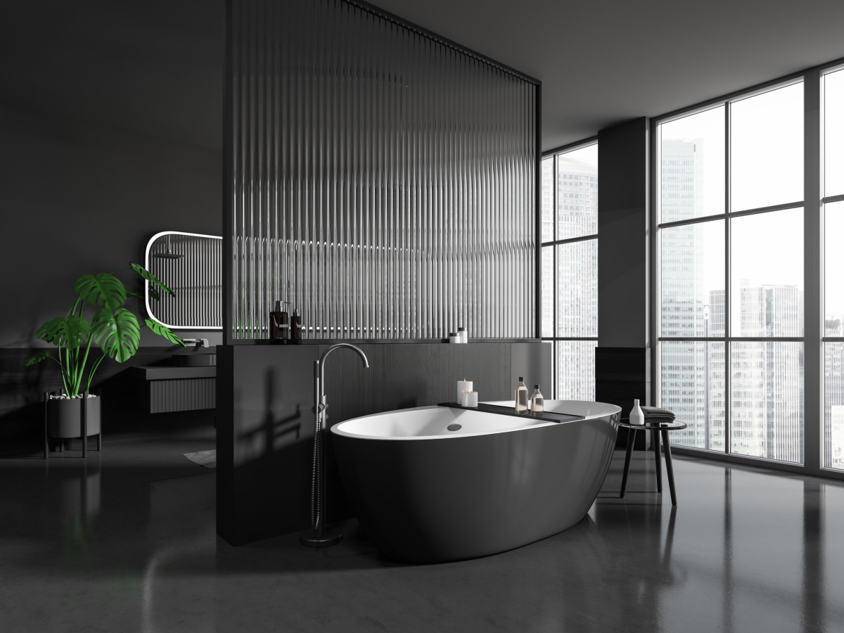 Bagno nero con vasca Bagno nero con vasca