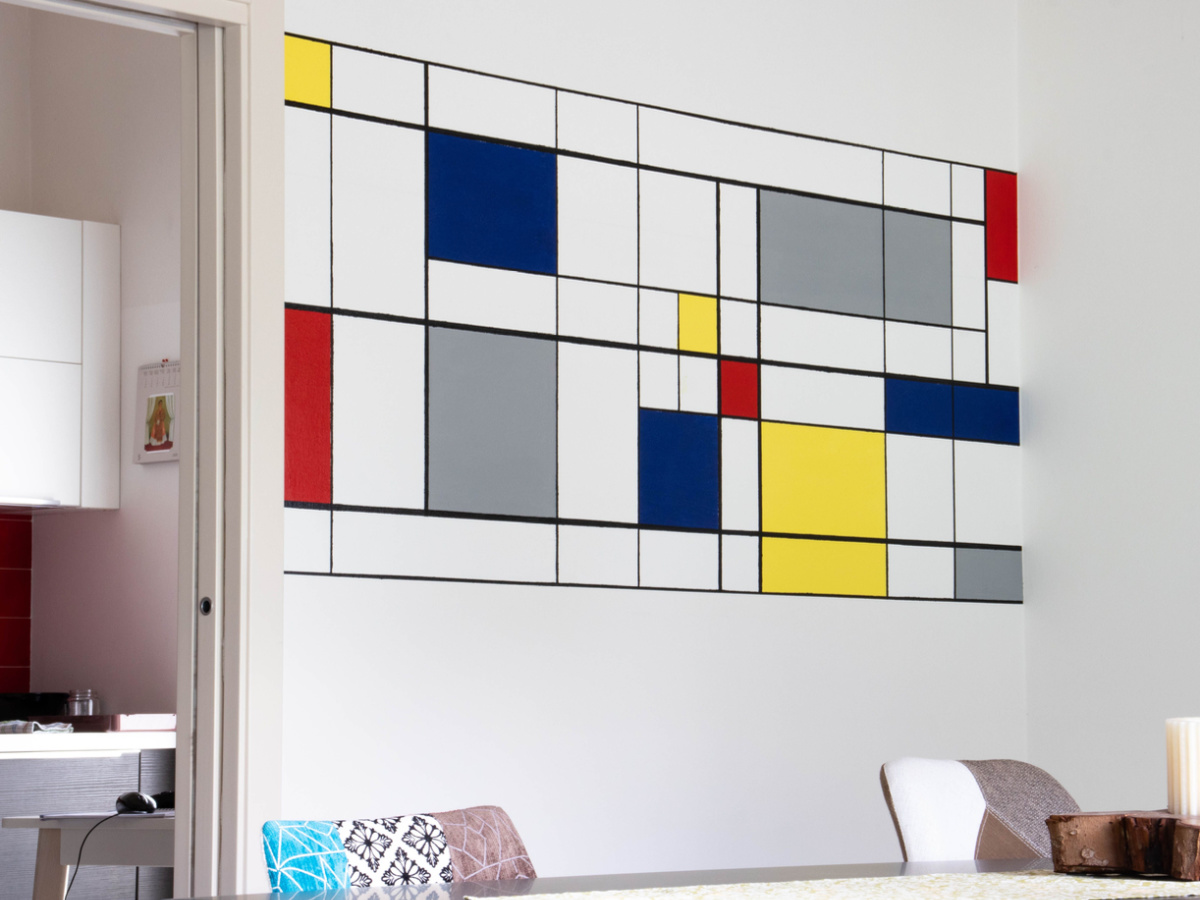 Parete in stile Mondrian Parete in stile Mondrian