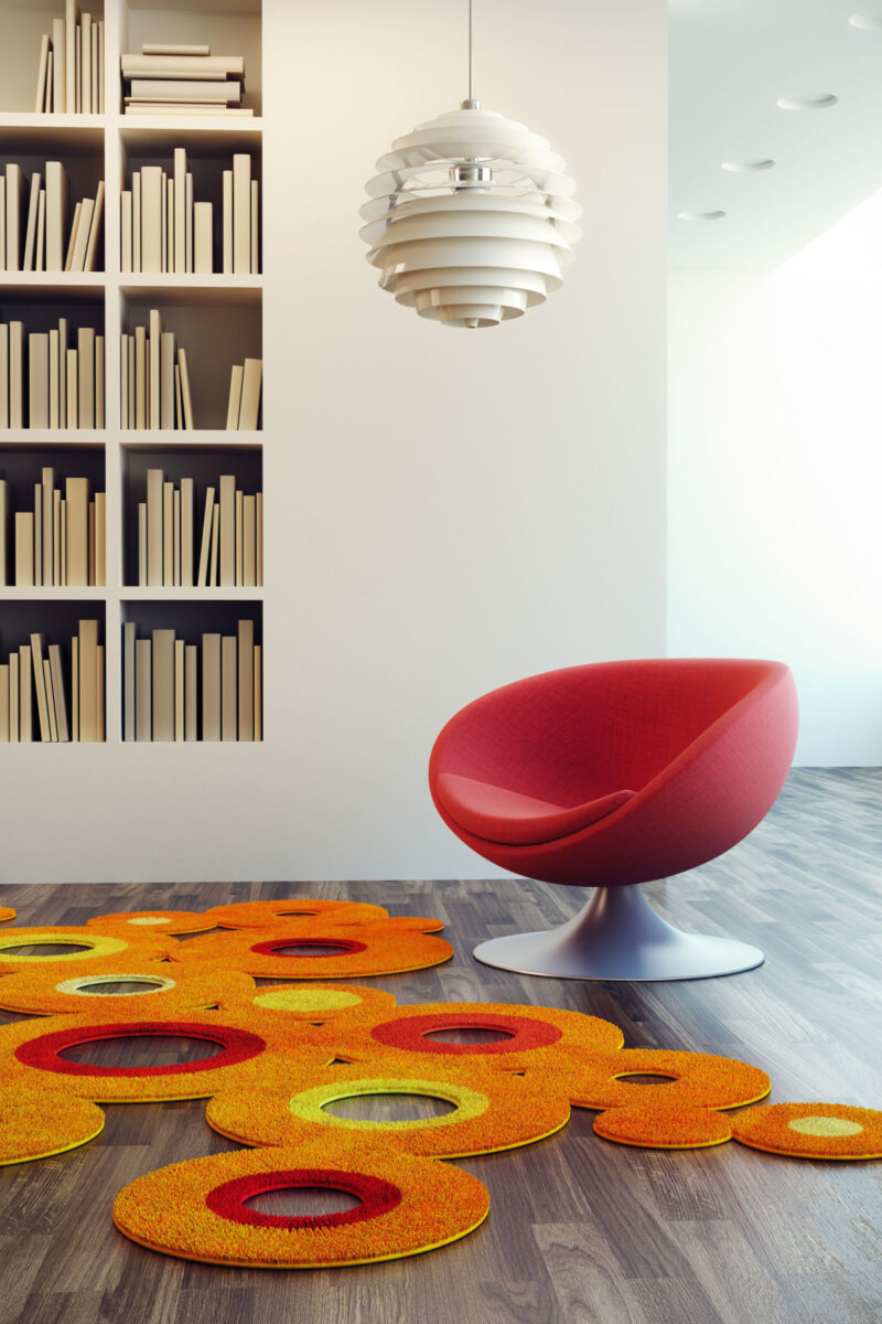 Soggiorno con tappeto in stile pop Soggiorno con tappeto in stile pop