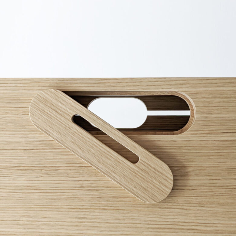Knurly desk detail