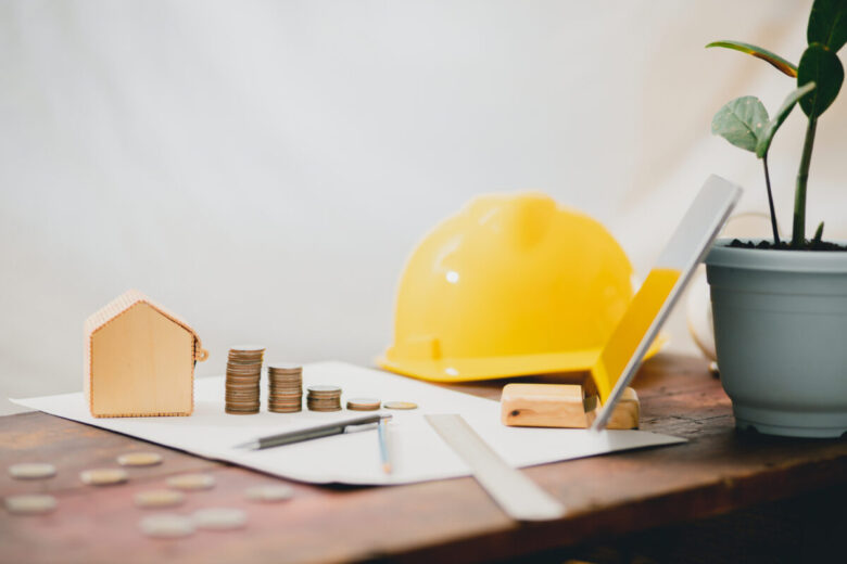 Building,Design,Concept,Architectural,Workbench,With,Structural,Drawing,Device,The