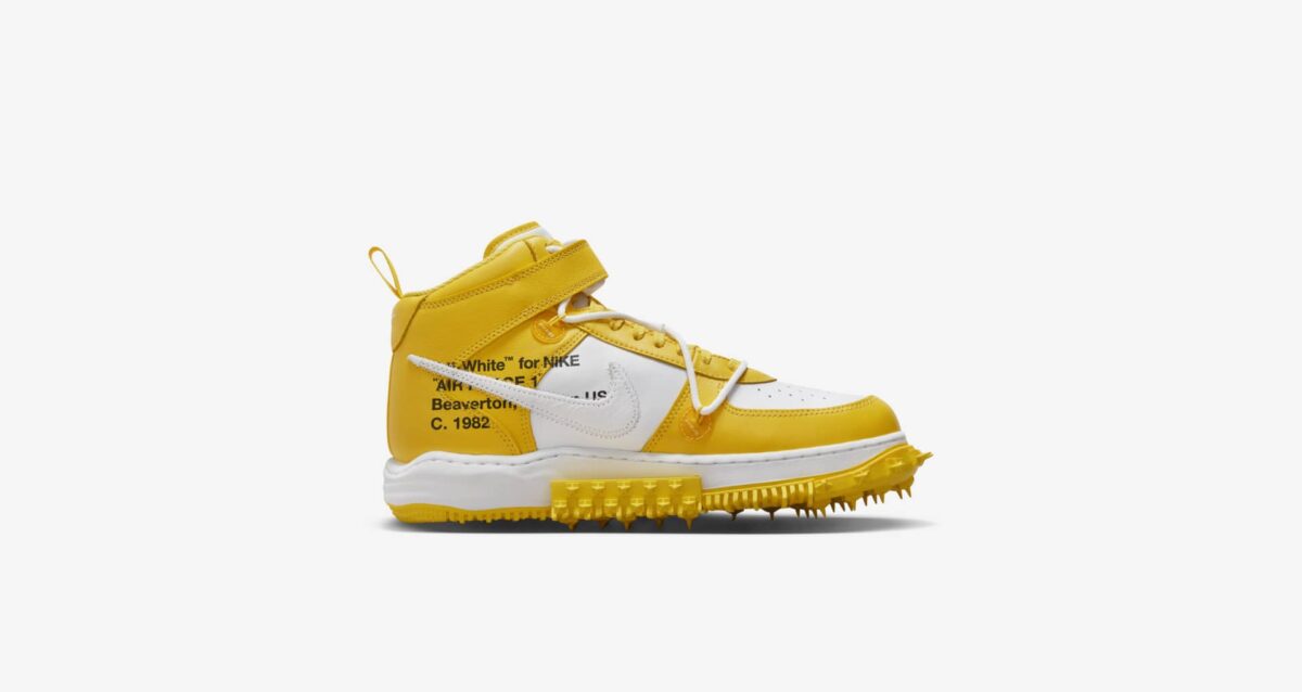 Nelle nuove Nike Air Force 1 Mid x Off White la silhouette leggendaria diventa futuristica