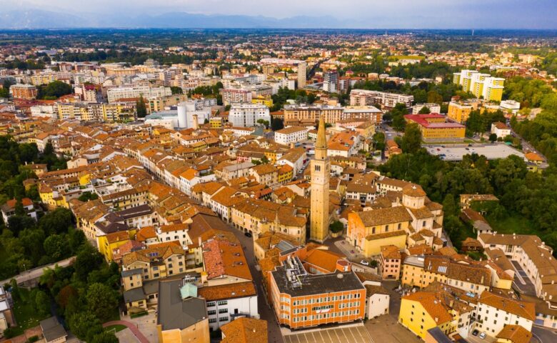 Picturesque,Top,View,Of,City,Pordenone.,Italy
