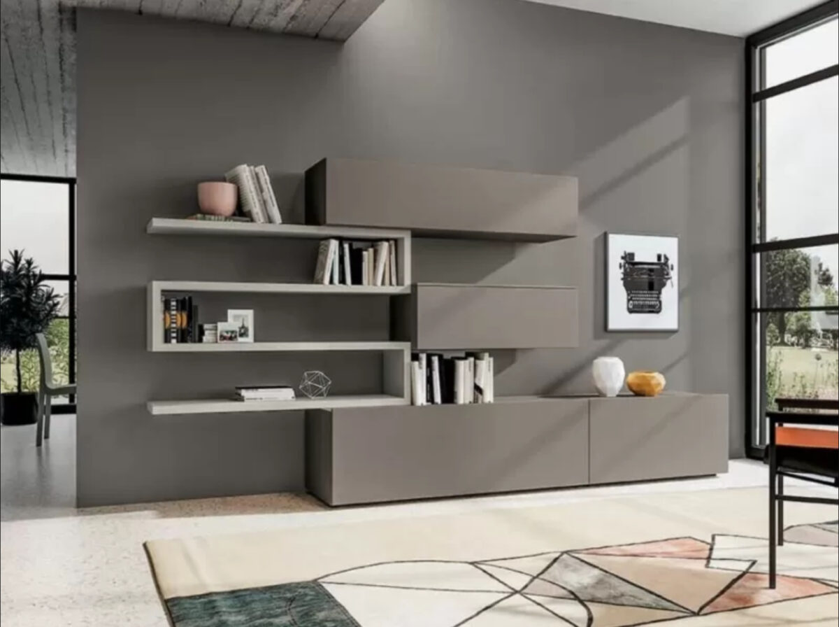 Soggiorno con libreria Arredissima: lo spazio adatto per mostrare tutto
