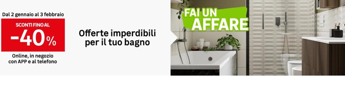 Galleria foto - Sconti Leroy Merlin e risparmi fino al 40% sull’arredo bagno Foto 4