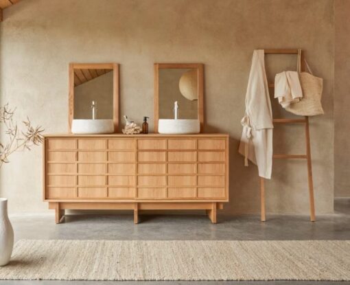 Novità bagno Tikamoon 2025: i mobili autentici in legno massello