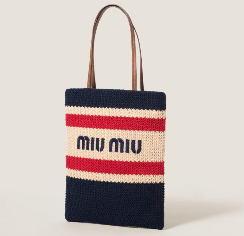 borsa a righe Miu Miu