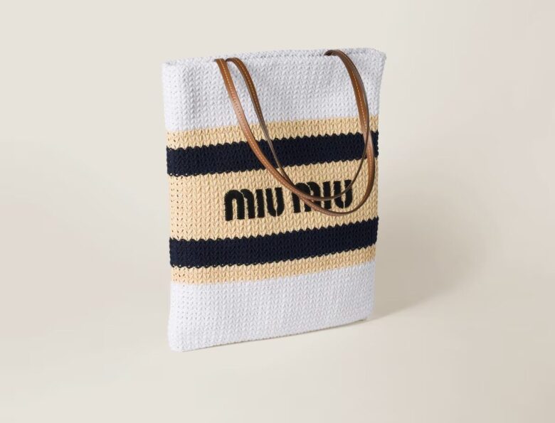 borsa a righe Miu Miu