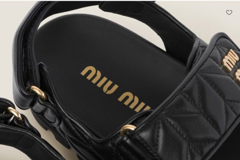 sandali sportivi in nappa matelassé Miu Miu (2)