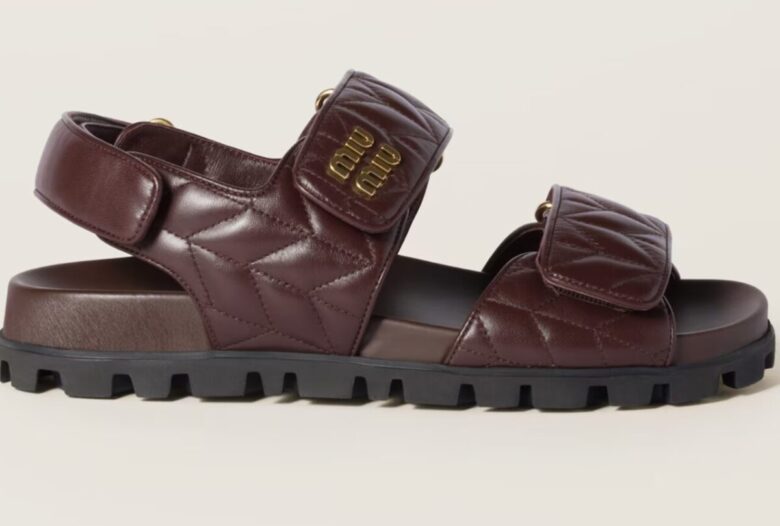 sandali sportivi in nappa matelassé Miu Miu (7)