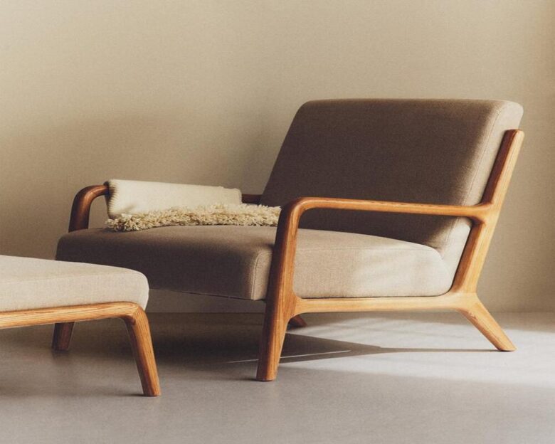 Poltrona in legno di frassino