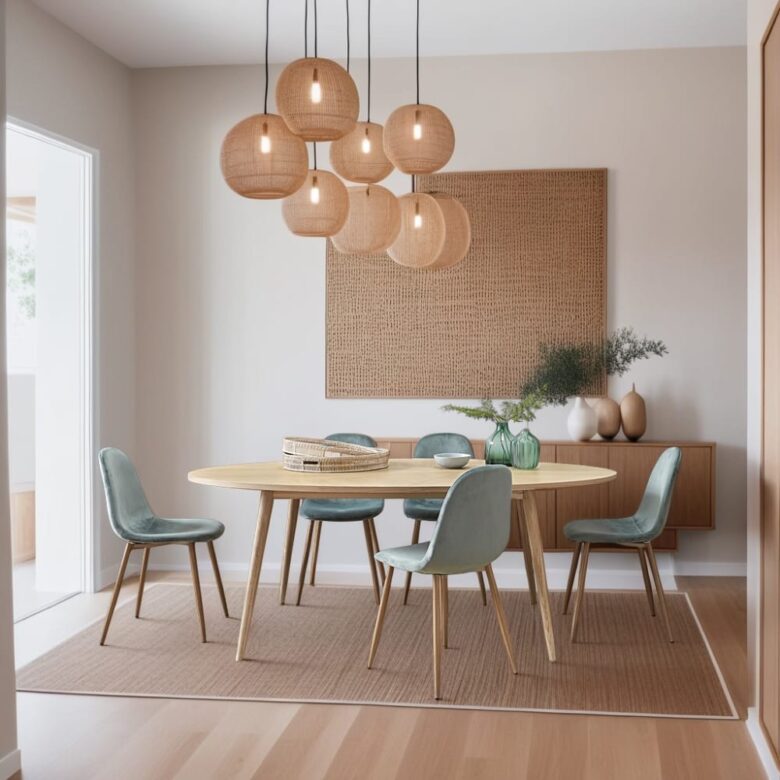 Sedia scandinava in velluto blu Celadon