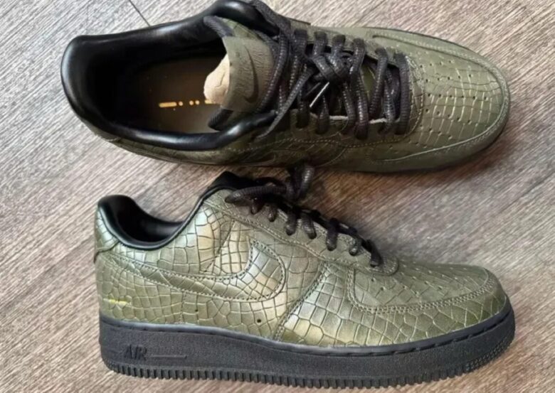 Nike AF1 Low Morse Code Croc Skin