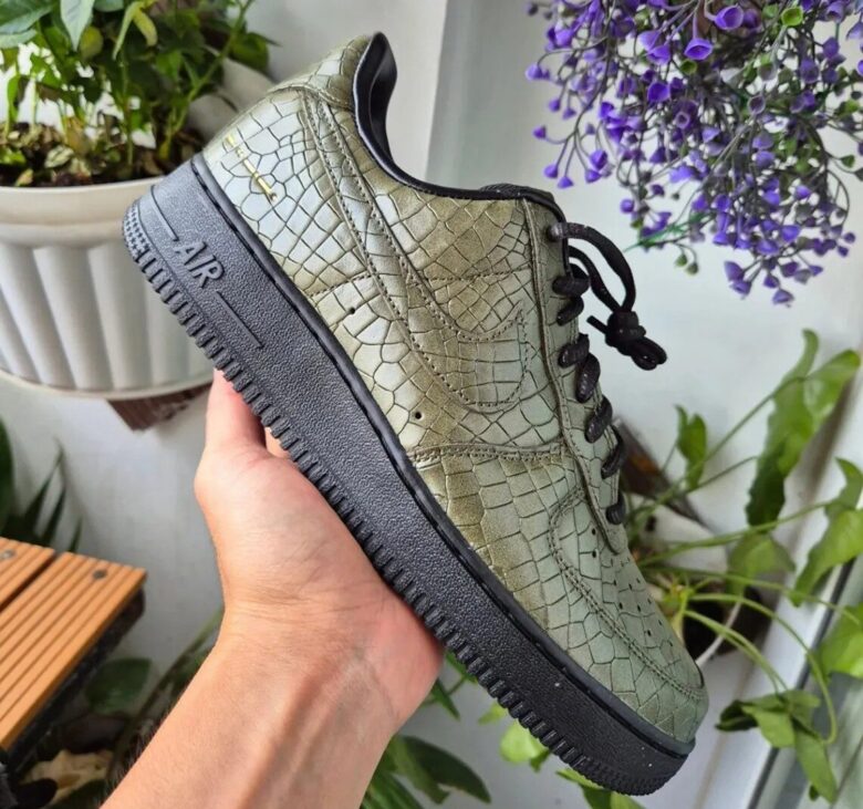 Nike AF1 Low Morse Code Croc Skin
